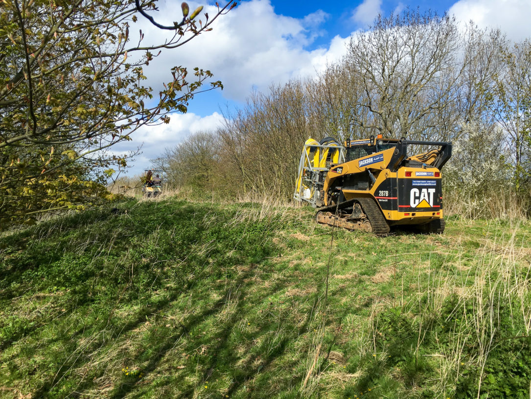 Middlesbrough mineshaft foamfill setup Equipment being positioned for foam filling