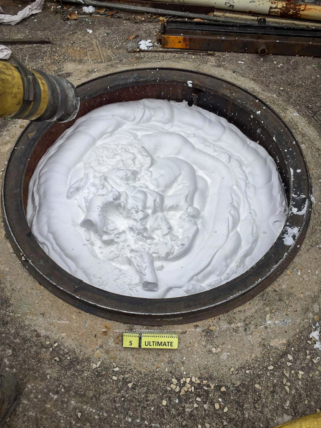 Tank filled with Bacel Hardfoam