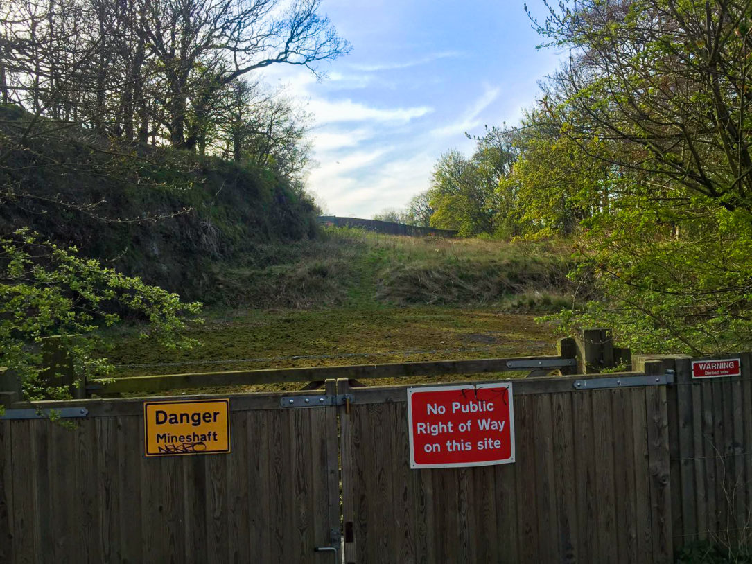 Middlesbrough mineshaft fill Mineshaft access gate