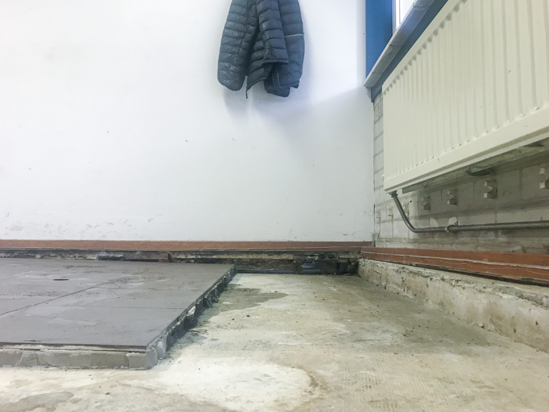 Vloer verzak Sunk floor