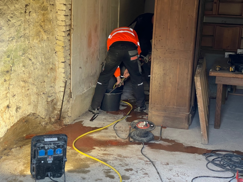 Injectiepunten Kelder Dijkwoning Grondinjectiehars