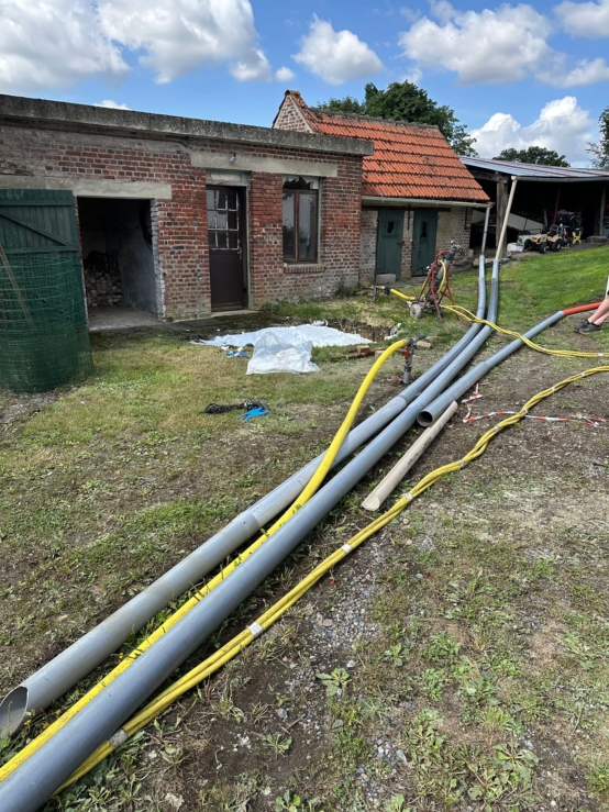 The void filled with hardfoam