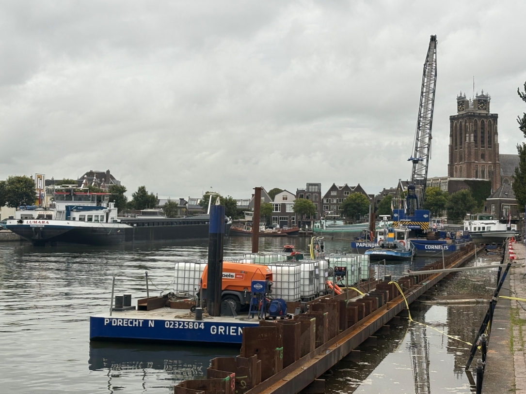 The pontoon loaded with our IBCs